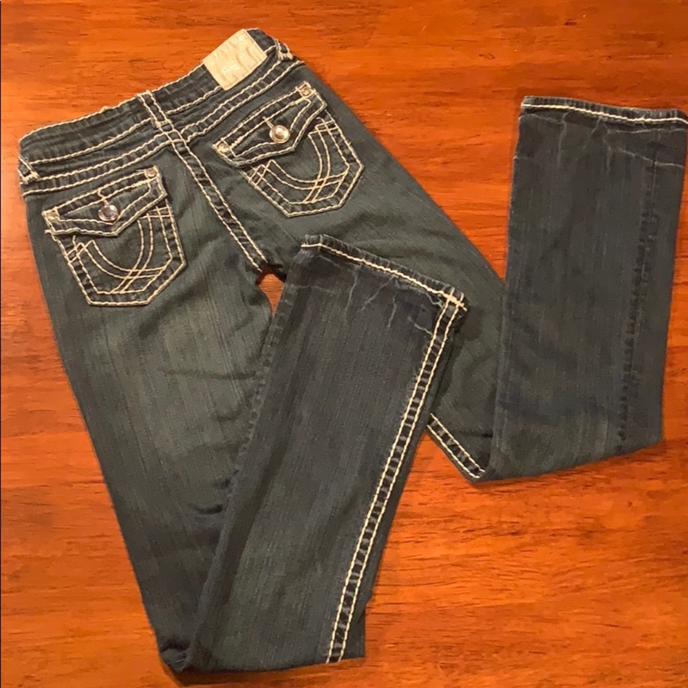 LA IDOL Size 1 Boot-Cut Jeans (L-66)